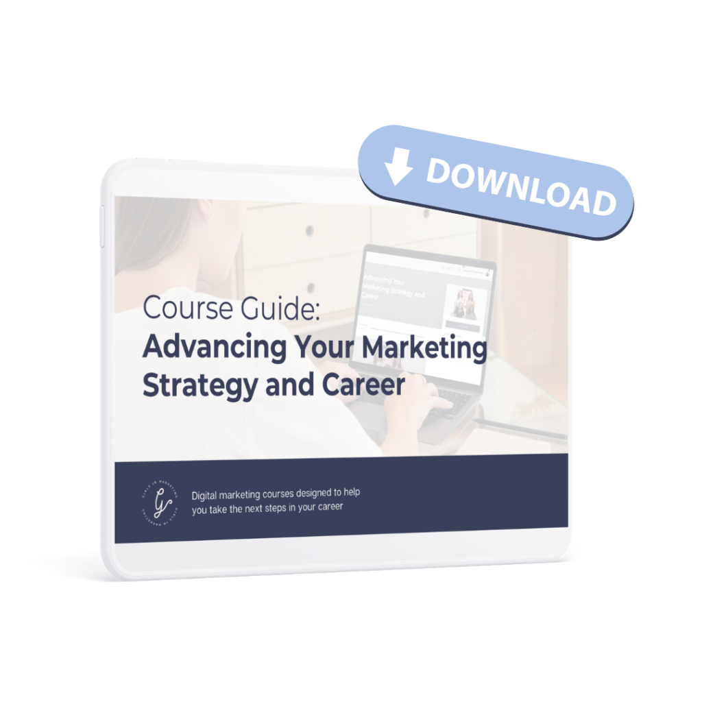 Advancing Your Marketing Strategy and Career Brochure